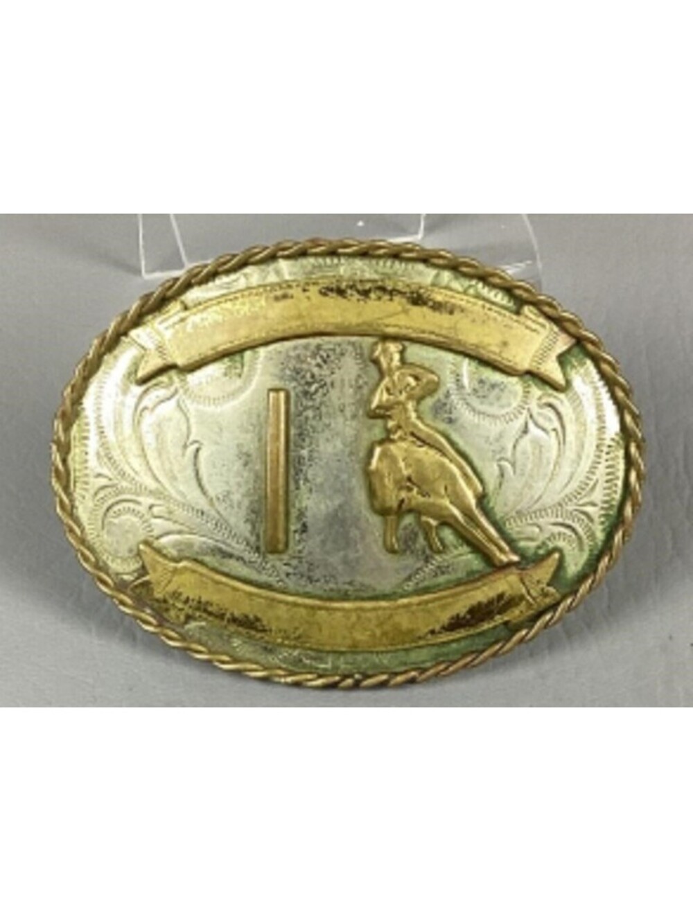 Vintage Nickel Silver Copper Belt Buckle – Western Cowboy Horse Rodeo Style